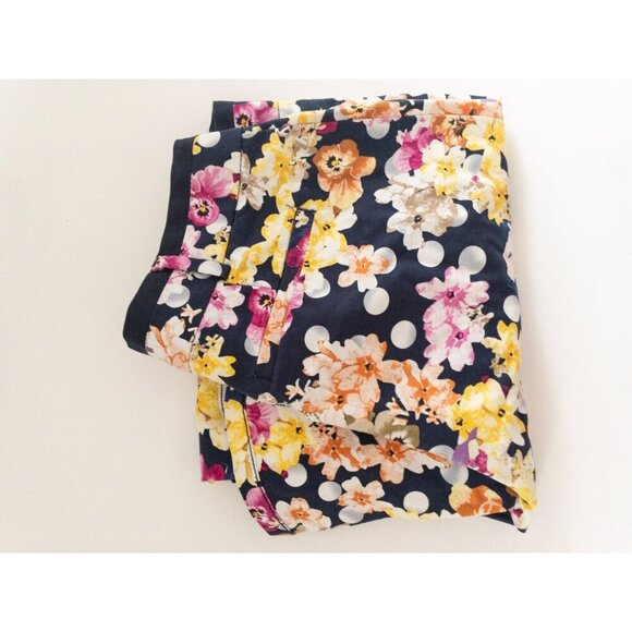 Anthropologie Cartonnier Floral Patterned Navy Pants Sz 4 S - Picture 4 of 8